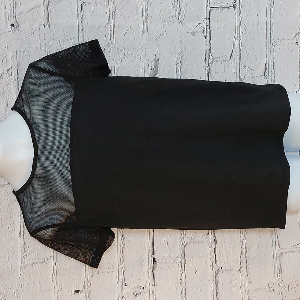 Black Mesh Sport Top Victoria’s Secret Tee XS Y2K